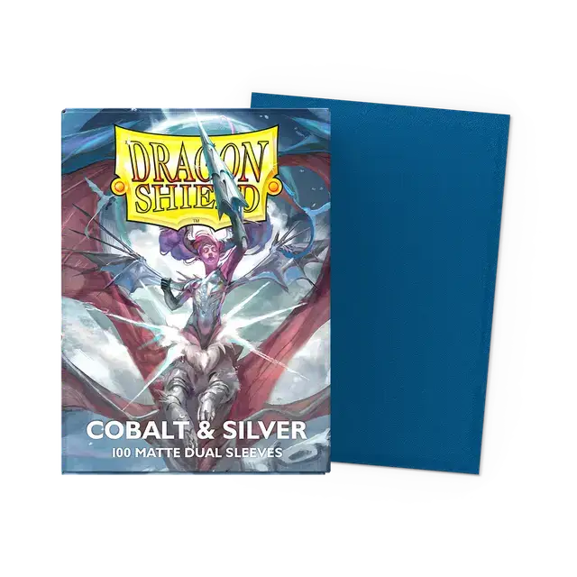 【新品】ドラゴンシールド デュアルマットコバルト&シルバー(Cobalt&Silver)【DAGON SHIELD/100枚入】