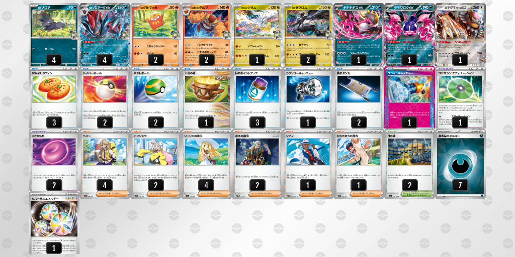 【デッキ販売】Nのゾロアークex【新カードNのゼクロム入り！MEGAドリームex環境！】