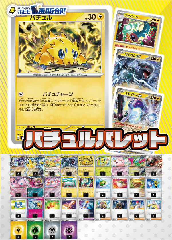 【デッキ販売】バチュルバレット （ゼクロムex・シビビール入り）