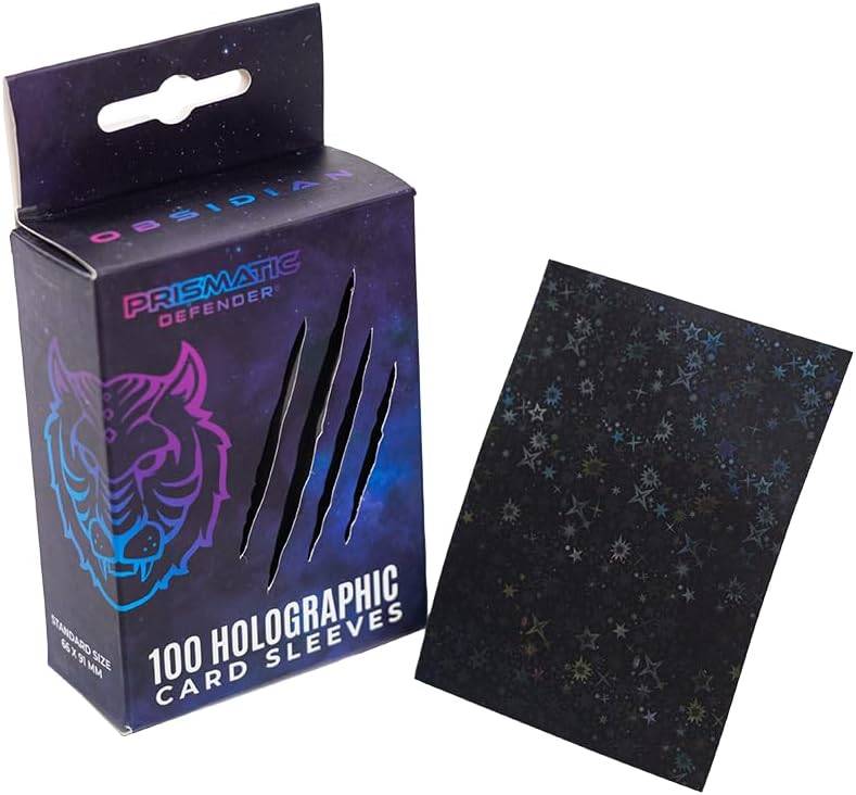 【新品】Prismatic Defender Holographic Card Sleeves Starfield Obsidian(black) 【PRISMATIC DEFENDER/100枚入】