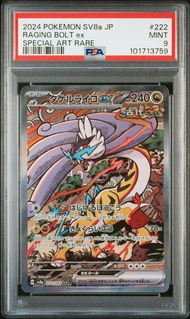 【PSA9鑑定品】タケルライコex[222/187][SAR][SV8a]【101713759/実物写真掲載】