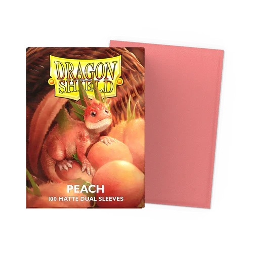 【新品】ドラゴンシールド デュアルマット ピーチ(Peach)【DAGON SHIELD/100枚入】