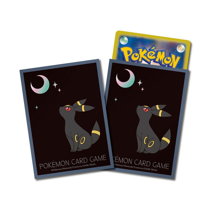 【買取品】デッキシールドプレミアム・グロス《月明かりとブラッキー【グレー】》/64枚入り(カードスリーブ)